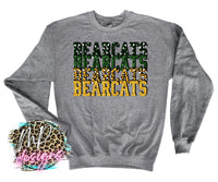 BEARCATS STACKED GLITTER LONG SLEEVE/SWEATSHIRT