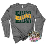 BEARCATS WAVY RETRO LONG SLEEVE/SWEATSHIRT