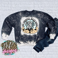 MY CRYSTAL BALL SAYS BLEACHED SWEATSHIRT