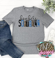 BOMBERS SOFTBALL GRUNGE SHIRT