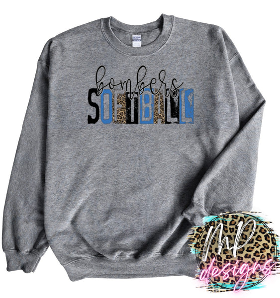 BOMBERS SOFTBALL GRUNGE SWEATSHIRT