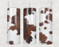 BROWN COWHIDE 20 OZ TUMBLER