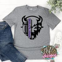 BUFFALOES FOOTBALL MASCOT PURPLE T-SHIRT