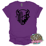 BUFFALOES FOOTBALL MASCOT PURPLE T-SHIRT