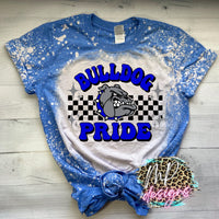 BULLDOG PRIDE CHECKERED ROYAL T-SHIRT