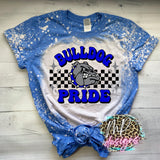 BULLDOG PRIDE CHECKERED ROYAL T-SHIRT