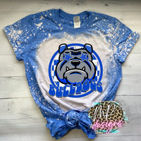BULLDOGS PREPPY MASCOT ROYAL T-SHIRT
