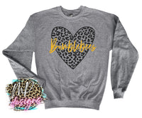 BUMBLEBEES LEOPARD HEART LONG SLEEVE/SWEATSHIRT