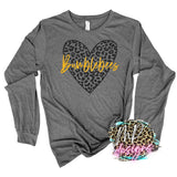 BUMBLEBEES LEOPARD HEART LONG SLEEVE/SWEATSHIRT