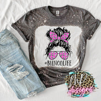 BUNCOLIFE MESSY BUN BLEACHED T-SHIRT