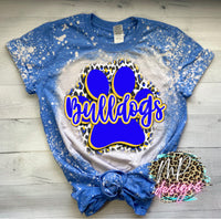 COVE BULLDOGS PAW BLEACHED T-SHIRT