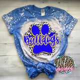 COVE BULLDOGS PAW BLEACHED T-SHIRT