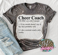 CHEER COACH DEFINITION BLEACHED T-SHIRT