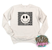 CHEERLEADER SMILEY FACE SWEATSHIRT