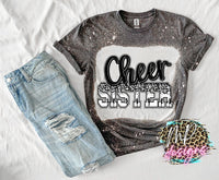 CHEER SISTER LEOPARD BLEACHED T-SHIRT