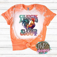 CLUCK AROUND BLEACHED T-SHIRT
