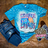 COFFEE AND CHAOS BLEACHED T-SHIRT
