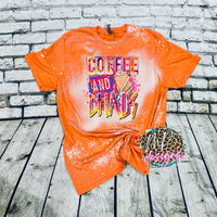 COFFEE AND CHAOS BLEACHED T-SHIRT