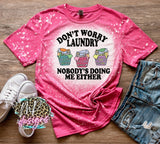 DON'T WORRY LAUNDRY BLEACHED T-SHIRT