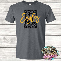 EAGLES E LEOPARD GOLD T-SHIRT