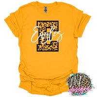 EAGLES E LEOPARD GOLD T-SHIRT