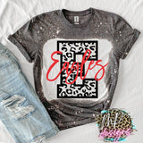 EAGLES E RED LEOPARD T-SHIRT