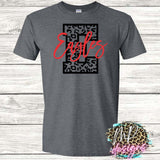 EAGLES E RED LEOPARD T-SHIRT