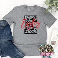 EAGLES E RED LEOPARD T-SHIRT