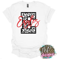 EAGLES E RED LEOPARD T-SHIRT