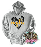 EAGLES LEOPARD HEART GOLD LONG SLEEVE/SWEATSHIRT