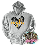 EAGLES LEOPARD HEART GOLD LONG SLEEVE/SWEATSHIRT