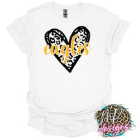 EAGLES LEOPARD HEART GOLD T-SHIRT