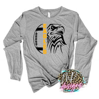EAGLES MASCOT FOOTBALL GOLD LONG SLEEVE/SWEATSHIRT