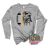 EAGLES MASCOT FOOTBALL GOLD LONG SLEEVE/SWEATSHIRT