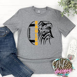 EAGLES MASCOT FOOTBALL GOLD T-SHIRT
