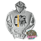 EAGLES MASCOT FOOTBALL GOLD LONG SLEEVE/SWEATSHIRT