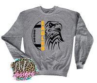 EAGLES MASCOT FOOTBALL GOLD LONG SLEEVE/SWEATSHIRT
