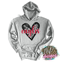 EAGLES RED LEOPARD HEART LONG SLEEVE/SWEATSHIRT