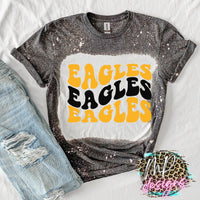 EAGLES WAVY RETRO GOLD T-SHIRT