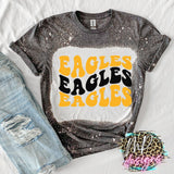 EAGLES WAVY RETRO GOLD T-SHIRT