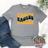 EAGLES WAVY RETRO GOLD T-SHIRT