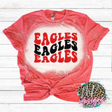 EAGLES WAVY RETRO RED T-SHIRT