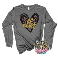 ELKS LEOPARD HEART LONG SLEEVE/SWEATSHIRT