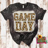 GAME DAY LEOPARD BLEACHED T-SHIRT