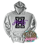 HORNETS H LEOPARD PURPLE LONG SLEEVE/SWEATSHIRT