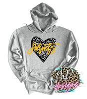 HORNETS LEOPARD HEART GOLD LONG SLEEVE/SWEATSHIRT