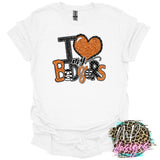 I LOVE MY BADGERS ORANGE T-SHIRT