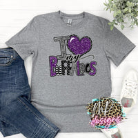 I LOVE MY BUFFALOES PURPLE T-SHIRT