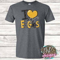 I LOVE MY EAGLES GOLD T-SHIRT