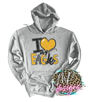 I LOVE MY EAGLES GOLD LONG SLEEVE/SWEATSHIRT
